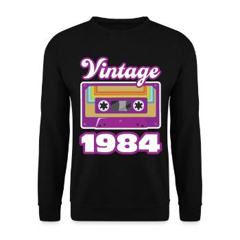 1984 Année de construction Cadeau d’anniversaire - Sweat-shirt Unisexe - noir - Devant - Alina (178cm) & Michal (187cm)