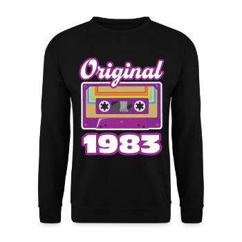 1983 Année de construction Année de naissance - Sweat-shirt Unisexe - noir - Devant - Alina (178cm) & Michal (187cm)