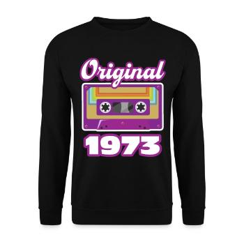 1973 Année de construction Année de naissance - Sweat-shirt Unisexe - noir - Devant - Alina (178cm) & Michal (187cm)
