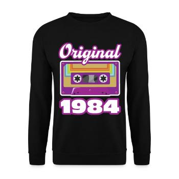 1984 Année de construction Année de naissance - Sweat-shirt Unisexe - noir - Devant - Alina (178cm) & Michal (187cm)
