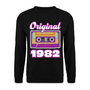 1982 Année de construction Année de naissance - Sweat-shirt Unisexe - noir - Devant - Alina (178cm) & Michal (187cm)