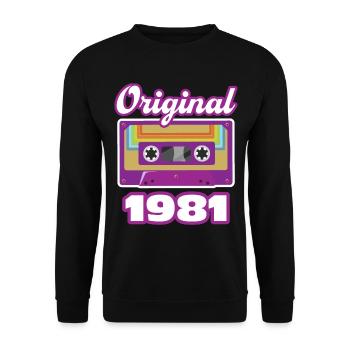 1981 Année de construction Année de naissance - Sweat-shirt Unisexe - noir - Devant - Alina (178cm) & Michal (187cm)