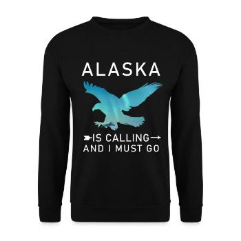 Alaska Gift USA Nature Bear Denali Grizzly Forest - Sweat-shirt Unisexe - noir - Devant - Alina (178cm) & Michal (187cm)