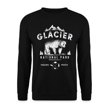Alaska Tshirt Hommes Femmes Enfants USA Pôle Nord - Sweat-shirt Unisexe - noir - Devant - Alina (178cm) & Michal (187cm)