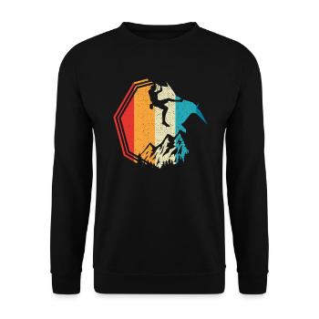 Naturliebhaber Bergsteigen Wandern Abenteuer - Unisex Pullover - Schwarz - Vorne - Alina (178cm) & Michal (187cm)
