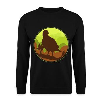 Parrot Kakadu Bird Rainforest Gift Macaw Animal - Unisex Sweatshirt - black - Front - Alina (178cm) & Michal (187cm)