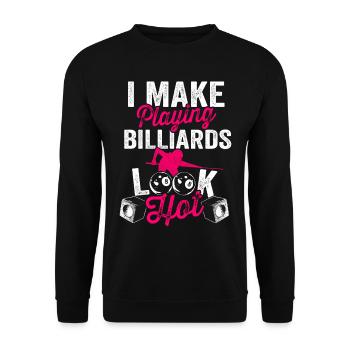 Pocketologist Billard Pool Billard 8 Weiblicher - Unisex Pullover - Schwarz - Vorne - Alina (178cm) & Michal (187cm)