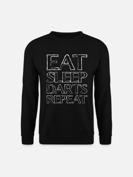 Essen Schlafen Darts - Unisex Pullover - Schwarz