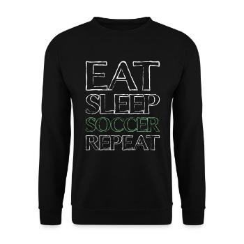 Manger du football de sommeil - Sweat-shirt Unisexe - noir - Devant - Alina (178cm) & Michal (187cm)