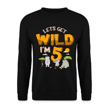 Elephant Gift For Proboscis Africa Wilderness Zoo - Unisex Sweatshirt - black - Front - Alina (178cm) & Michal (187cm)