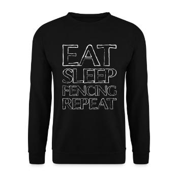 Manger sleep Fencing - Sweat-shirt Unisexe - noir - Devant - Alina (178cm) & Michal (187cm)