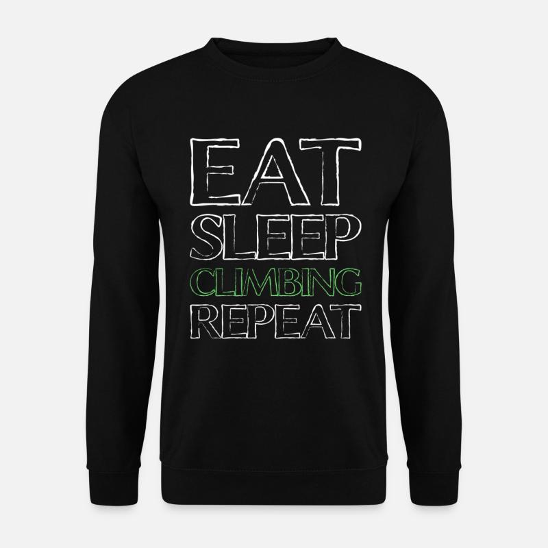 Essen Schlafen Klettern - Unisex Pullover - Schwarz