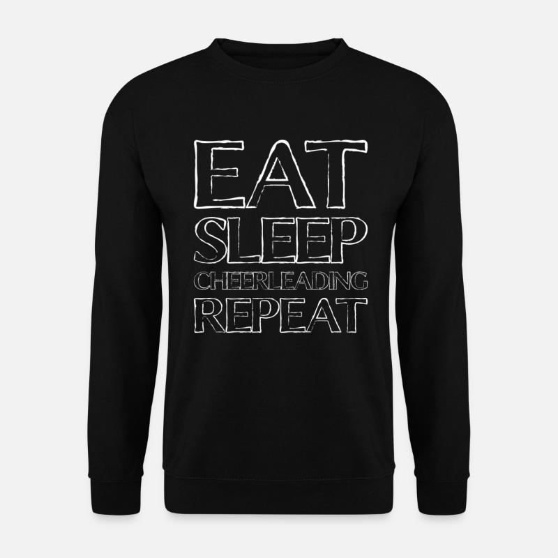 eat sleep cheerleading - Unisex Sweatshirt - black