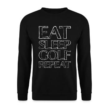 Manger Sleep Golf - Sweat-shirt Unisexe - noir - Devant - Alina (178cm) & Michal (187cm)