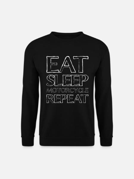 Eating Sleep Motorcycle - Unisex Sweatshirt - black