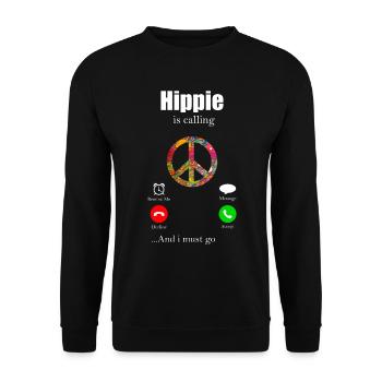 Hippie - Unisex Pullover - Schwarz - Vorne - Alina (178cm) & Michal (187cm)