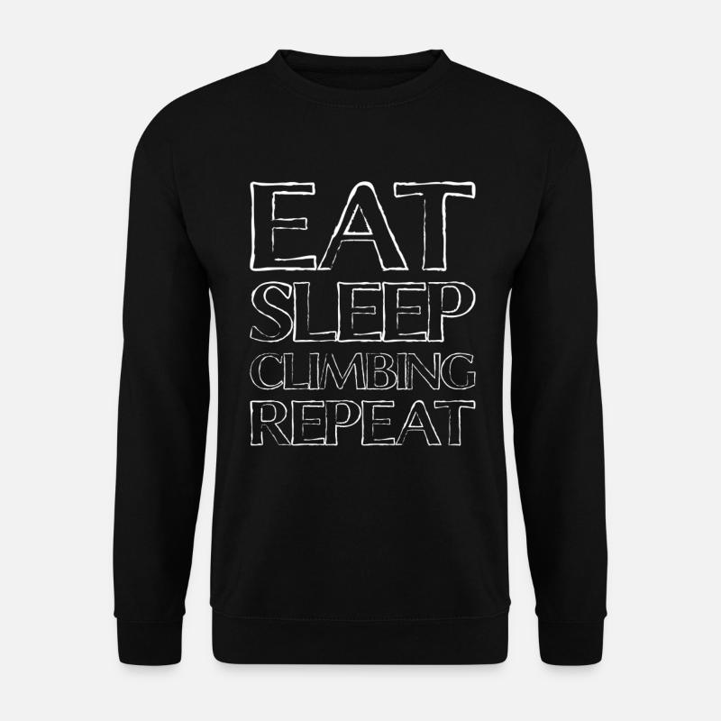 Essen Schlafen Klettern - Unisex Pullover - Schwarz
