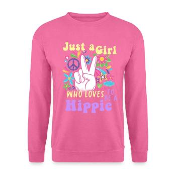 Hippie Peace Groovy Flowerpower Boho Woodstock - Sweat-shirt Unisexe - rose - Devant