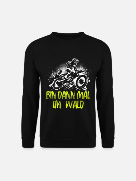 Motocross Tshirt Für Herren Damen Enduro Supermoto - Unisex Pullover - Schwarz