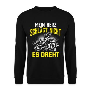 Motocross Enduro Offroad Dirt Bike Superbike Motor - Unisex Pullover - Schwarz - Vorne - Alina (178cm) & Michal (187cm)