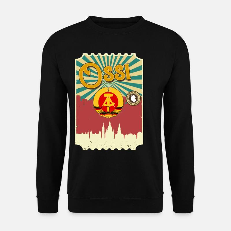 Ostdeutschland Geschenk Osten Ossi DDR Ostalgie - Unisex Pullover - Schwarz