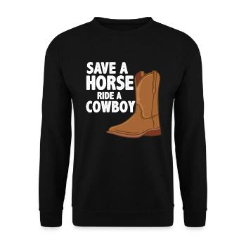 Cowboys: Save a Horse - Unisex Sweatshirt - black - Front - Alina (178cm) & Michal (187cm)