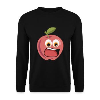 Apfel Kostüm - Unisex Pullover - Schwarz - Vorne - Alina (178cm) & Michal (187cm)