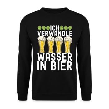 Bierbrauer Bier Brauen - Unisex Pullover - Schwarz - Vorne - Alina (178cm) & Michal (187cm)