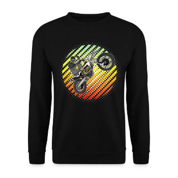 Motocross / Enduro / Freestyle mx / Dirtbike rétro - Sweat-shirt Unisexe - noir - Devant - Alina (178cm) & Michal (187cm)