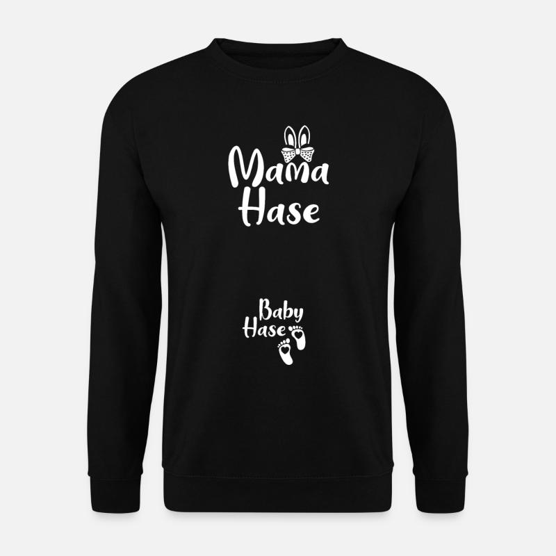 Ostern Schwanger Outfit Ankündigen Großeltern - Unisex Pullover - Schwarz