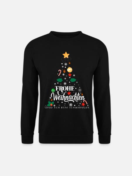 Weihnachten Überraschung Schwangerschaft - Unisex Pullover - Schwarz