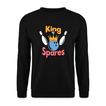 Chemise de bowling King of Spares - Sweat-shirt Unisexe - noir - Devant - Alina (178cm) & Michal (187cm)