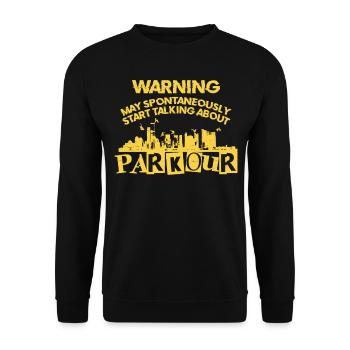 Parkour Free Running Traceur - Sweat-shirt Unisexe - noir - Devant - Alina (178cm) & Michal (187cm)