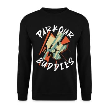 Parkour Free Running Traceur - Unisex Sweatshirt - black - Front - Alina (178cm) & Michal (187cm)