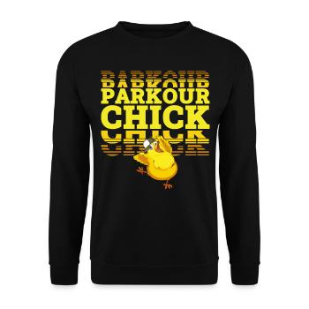 Parkour Free Running Traceur - Unisex Sweatshirt - black - Front - Alina (178cm) & Michal (187cm)