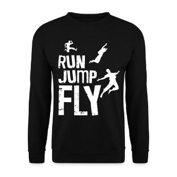 Parkour Free Running Traceur - Unisex Pullover - Schwarz - Vorne - Alina (178cm) & Michal (187cm)