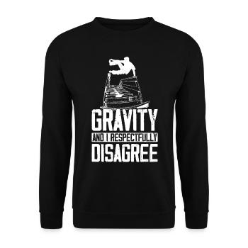 Parkour Free Running Traceur - Sweat-shirt Unisexe - noir - Devant - Alina (178cm) & Michal (187cm)