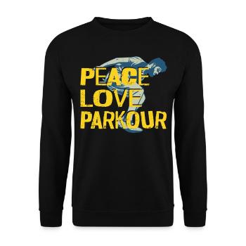 Parkour Free Running Traceur - Unisex Pullover - Schwarz - Vorne - Alina (178cm) & Michal (187cm)
