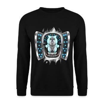 Persian Cat Inside Costume Persian Cat Takes Over - Unisex Pullover - Schwarz - Vorne - Alina (178cm) & Michal (187cm)