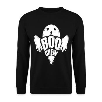 BooCrew qui aime Spirit Ghost Halloween - Sweat-shirt Unisexe - noir - Devant - Alina (178cm) & Michal (187cm)
