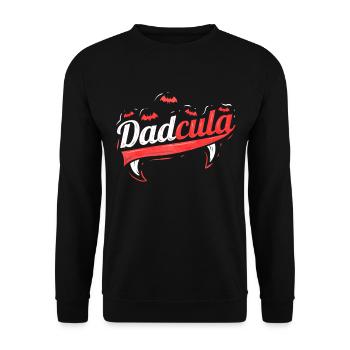 Dadcula Dads Motif With Fangs And Bats For - Unisex Sweatshirt - black - Front - Alina (178cm) & Michal (187cm)