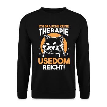 Ostsee Usedom - Unisex Pullover - Schwarz - Vorne - Alina (178cm) & Michal (187cm)