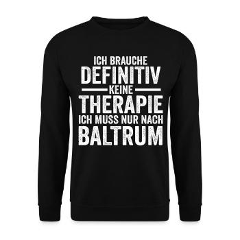 Nordsee Baltrum - Unisex Pullover - Schwarz - Vorne - Alina (178cm) & Michal (187cm)