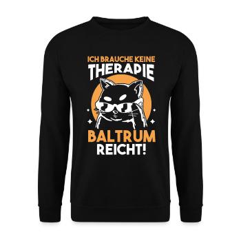 Nordsee Baltrum - Unisex Pullover - Schwarz - Vorne - Alina (178cm) & Michal (187cm)