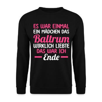 Nordsee Baltrum - Unisex Pullover - Schwarz - Vorne - Alina (178cm) & Michal (187cm)