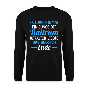 Nordsee Baltrum - Unisex Pullover - Schwarz - Vorne - Alina (178cm) & Michal (187cm)