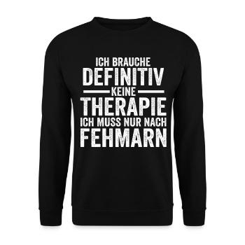 Ostsee Fehmarn - Unisex Pullover - Schwarz - Vorne - Alina (178cm) & Michal (187cm)