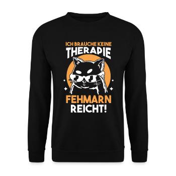 Ostsee Fehmarn - Unisex Pullover - Schwarz - Vorne - Alina (178cm) & Michal (187cm)