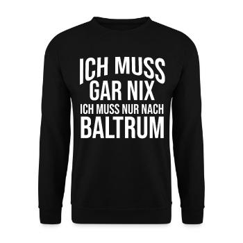 Nordsee Baltrum - Unisex Pullover - Schwarz - Vorne - Alina (178cm) & Michal (187cm)