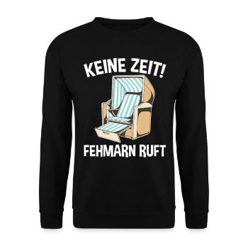 Ostsee Fehmarn - Unisex Pullover - Schwarz - Vorne - Alina (178cm) & Michal (187cm)